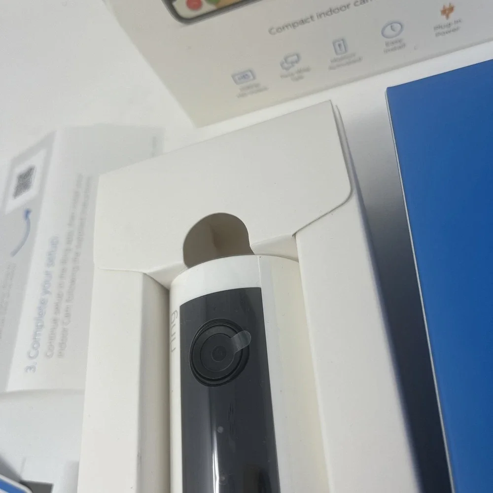 Ring Indoor Compact Plug-In HD Security Camera With Two-Talk Motion New Open Box
